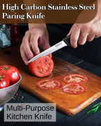 Cook N Home 4-Piece High Carbon Stainless Steel Paring Knife Set
