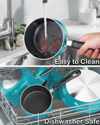 Cook N Home 1-Quart Nonstick Saucepan with Glass Lid