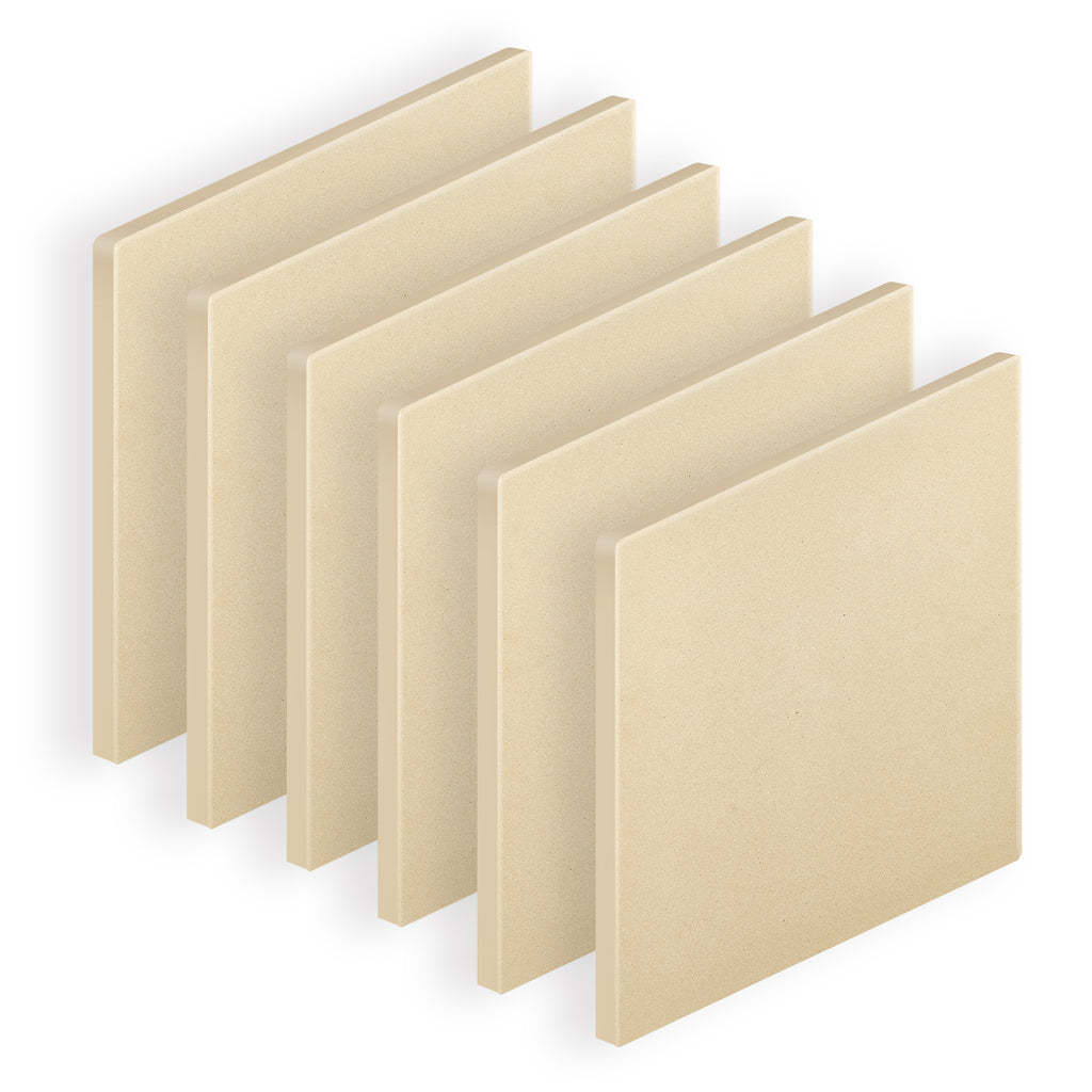 Cook N Home 7.5-Inch Square Cordierite Pizza Stone with Scraper