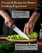 Cook N Home 8-Inch High Carbon Stainless Steel Chef's Knife
