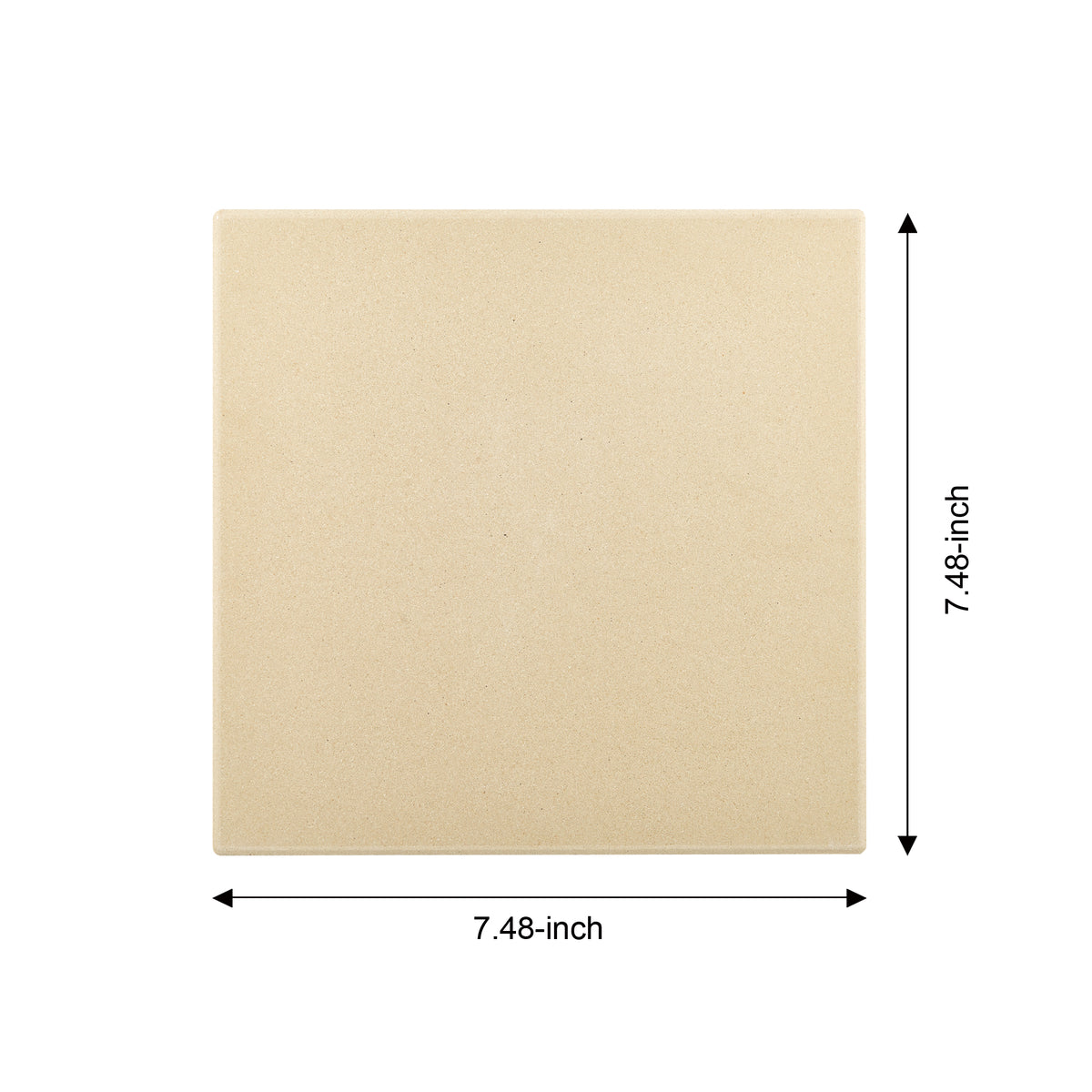 Cook N Home 7.5-Inch Square Cordierite Pizza Stone with Scraper