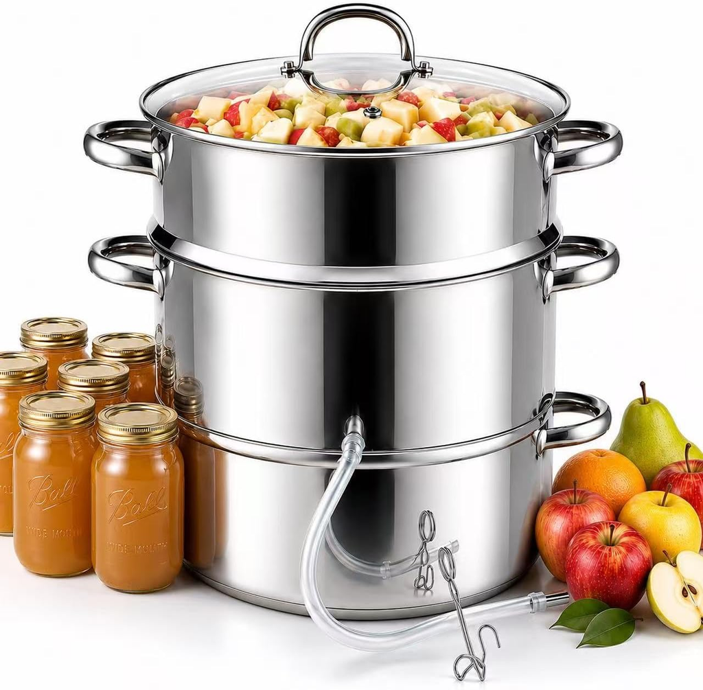 Cooks Standard 11-Quart Stainless Steel Juice Steamer with Glass Lid