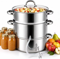 Cooks Standard 11-Quart Stainless Steel Juice Steamer with Glass Lid