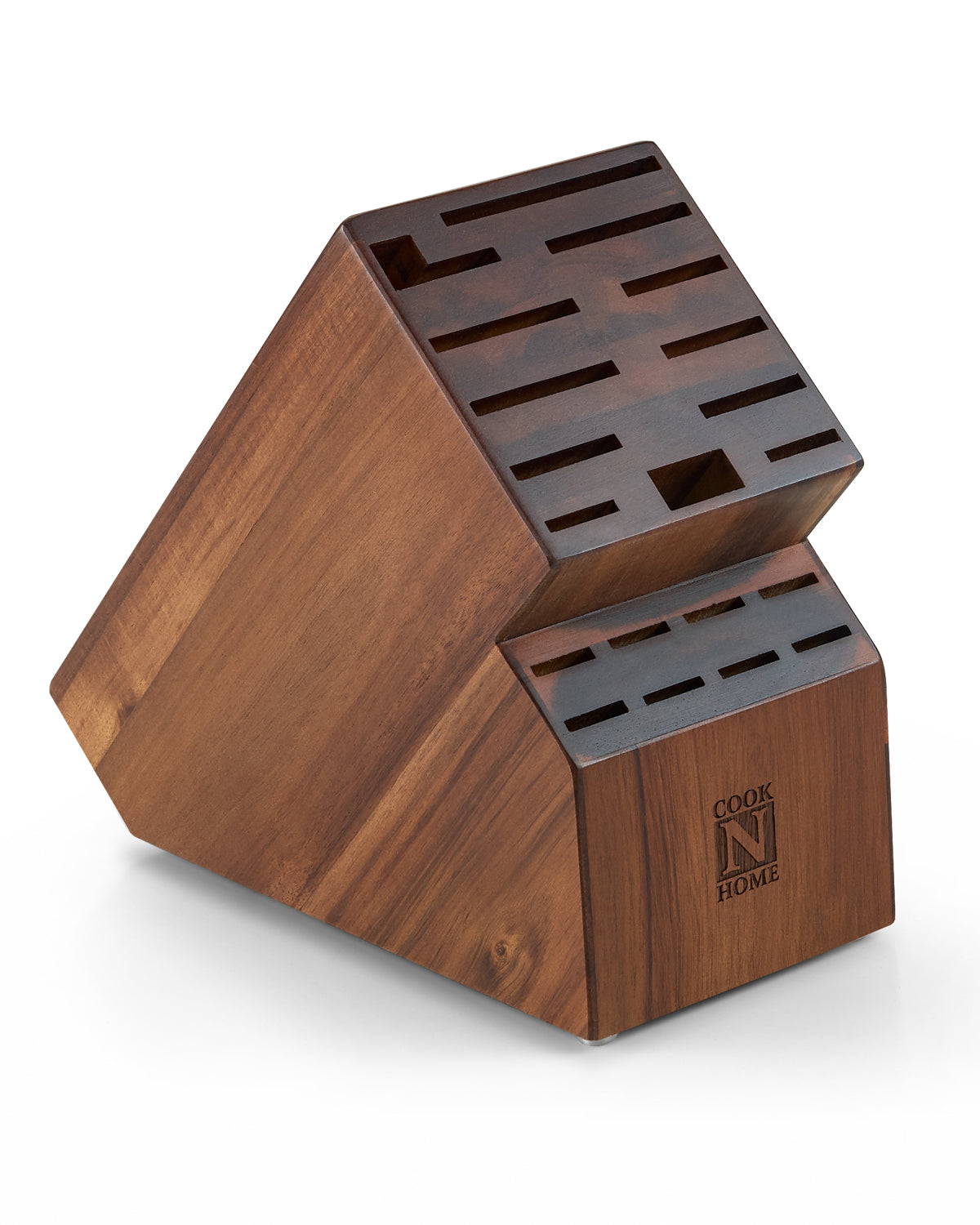 Cook N Home 20-Slot Acacia Wood Knife Storage Block