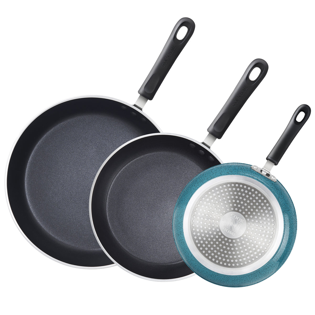 Cook N Home 3-Piece Nonstick Frying Pan Set