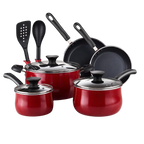 Cook N Home 10-Piece Belly Shape Nonstick Cookware Set