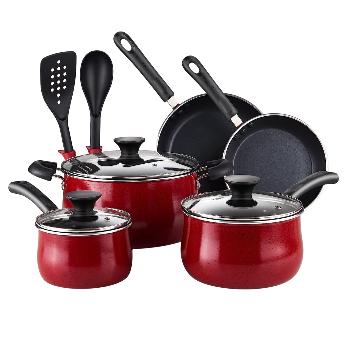Cook N Home 10-Piece Belly Shape Nonstick Cookware Set