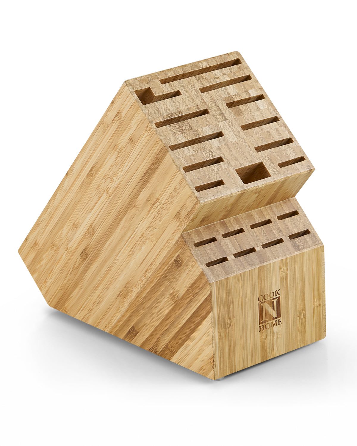 Cook N Home 20-Slot Bamboo Knife Block