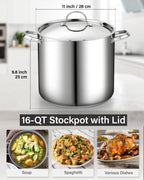 Cooks Standard 16-Quart Stainless Steel Stockpot