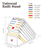 Cook N Home 20-Slot Acacia Wood Knife Storage Block