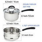 Cook N Home 2-Quart Double Boiler Set with 1.5-Quart Insert