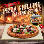 Cook N Home 16-Inch x 14-Inch Cordierite Pizza Baking Stone with Scraper