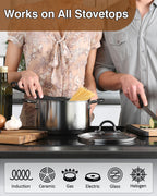 Cook N Home 10-Piece Stainless Steel Cookware Set