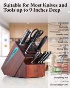 Cooks Standard X-Large 25-Slot Acacia Wood Knife Block