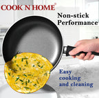 Cook N Home 8-Piece Nonstick Cookware Set with Stay-Cool Handles
