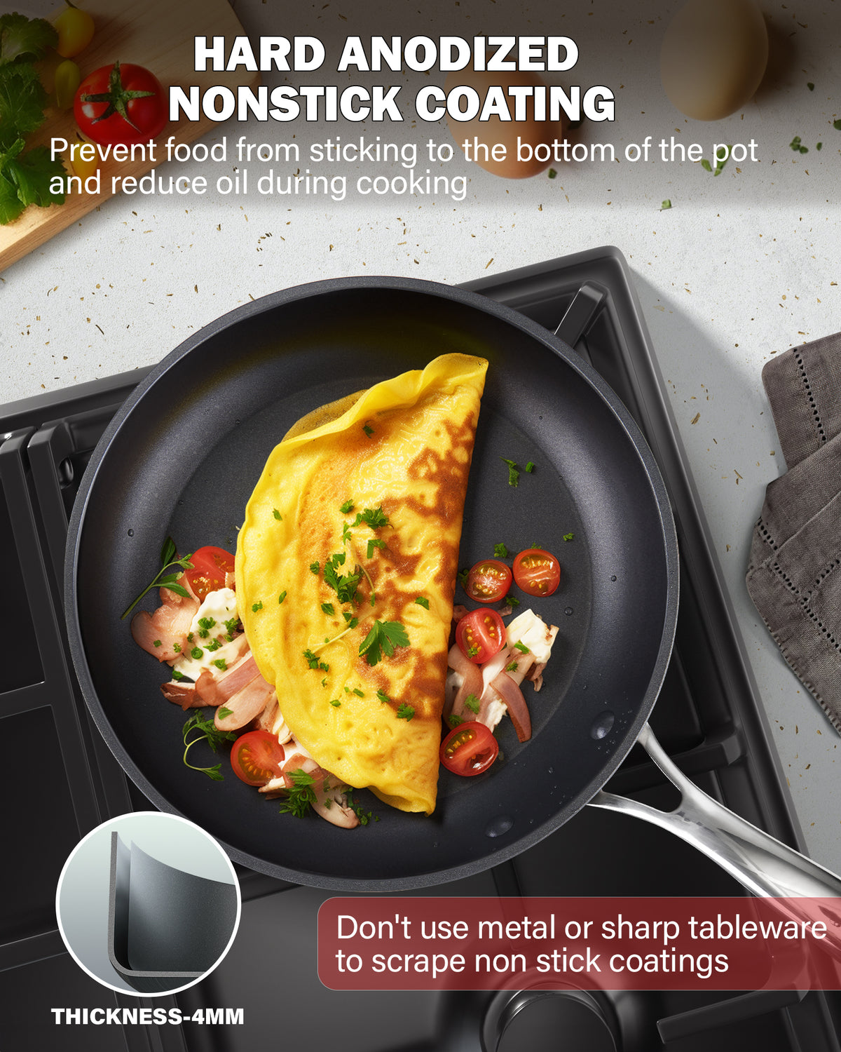 Cooks Standard 8-Inch Hard Anodized Nonstick Frying Pan