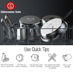 Cook N Home 2-Quart 18/10 Stainless Steel Saucepan with Stay-Cool Handle