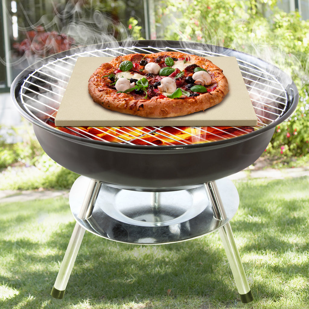 Cook N Home 16-Inch x 14-Inch Cordierite Pizza Baking Stone with Scraper
