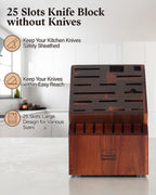 Cooks Standard X-Large 25-Slot Acacia Wood Knife Block