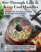 Cook N Home 10-Piece Belly Shape Nonstick Cookware Set