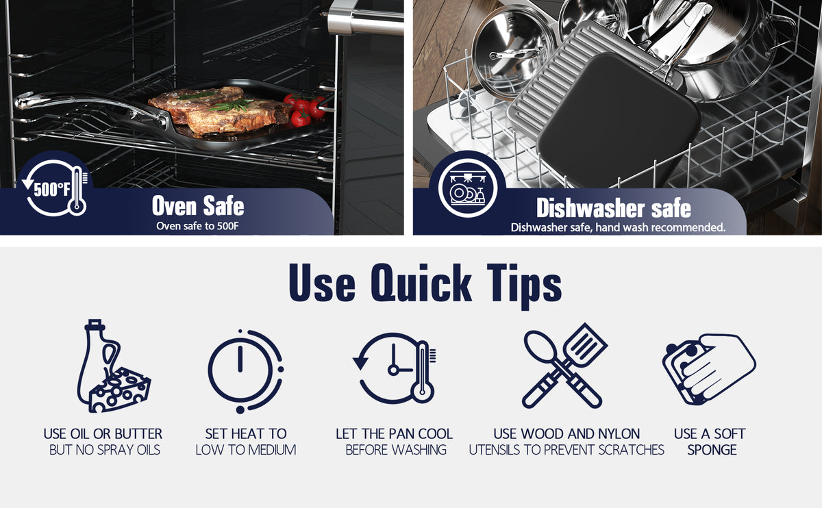 Cooks Standard 11-Inch Square Nonstick Grill Pan, Hard Anodized