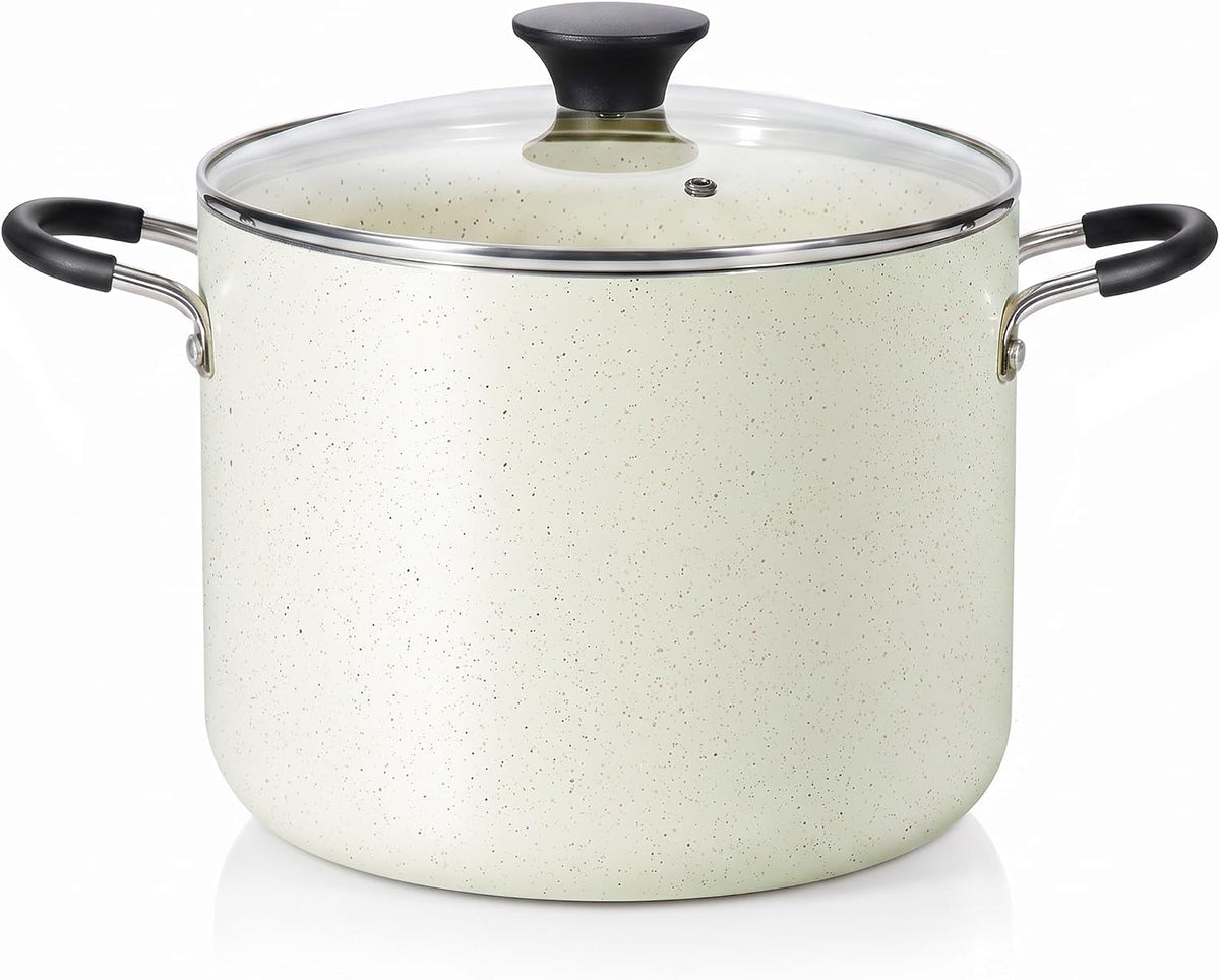Cook N Home Non Stick Stock Pot with Lid, Large Pots for Cooking