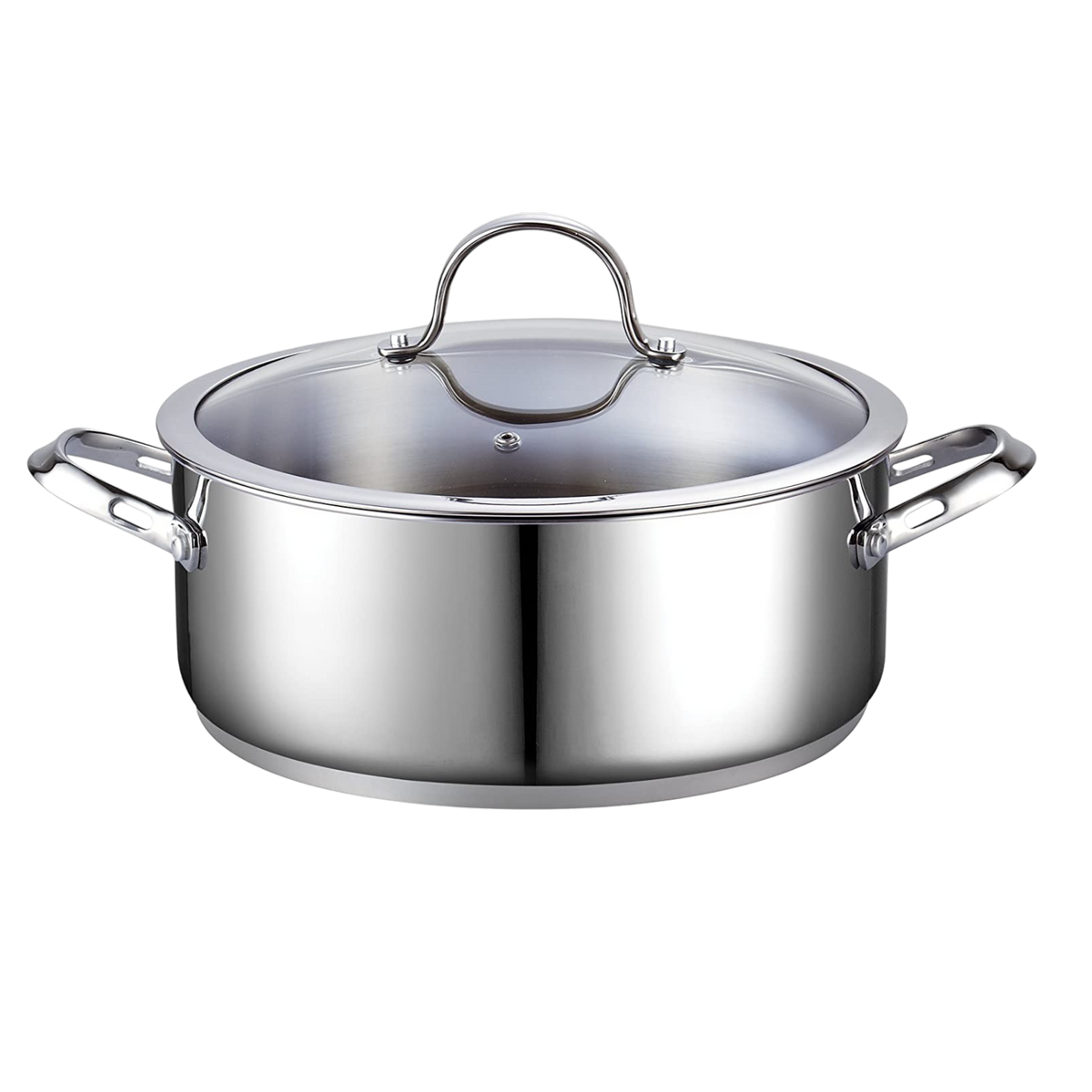 Cooks Standard 7-Quart Brushed 18/10 Stainless Steel Dutch Oven