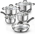Cook N Home 10-Piece Stainless Steel Cookware Set