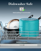 Cook N Home 10.5-Quart Nonstick Stock Pot with Lid, Turquoise