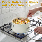 Cook N Home Non Stick Stock Pot with Lid, Large Pots for Cooking