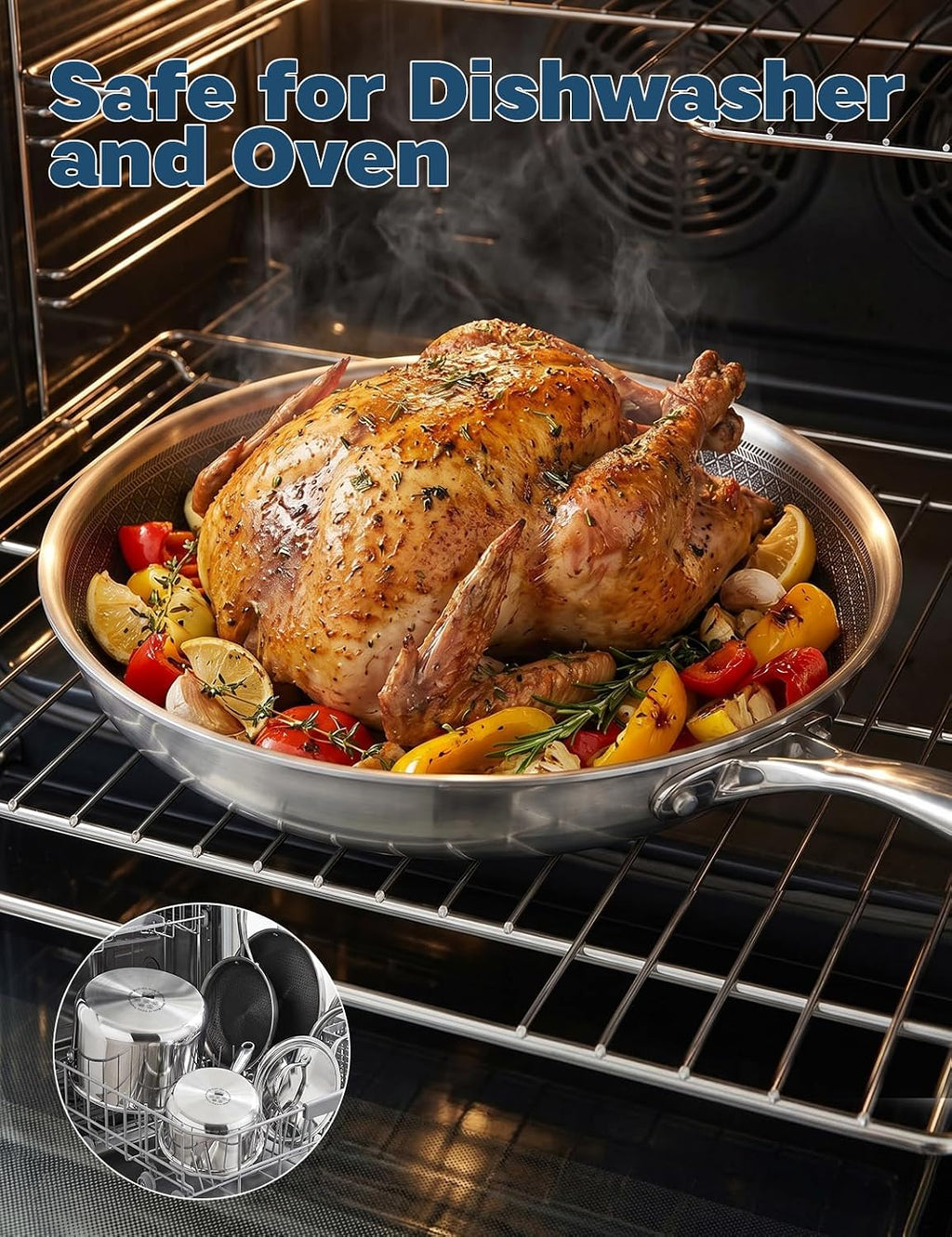 Cooks Standard 10-Piece Multi-Ply Clad Stainless Steel Cookware Set