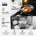 Cooks Standard 10-Piece Multi-Ply Clad Stainless Steel Cookware Set