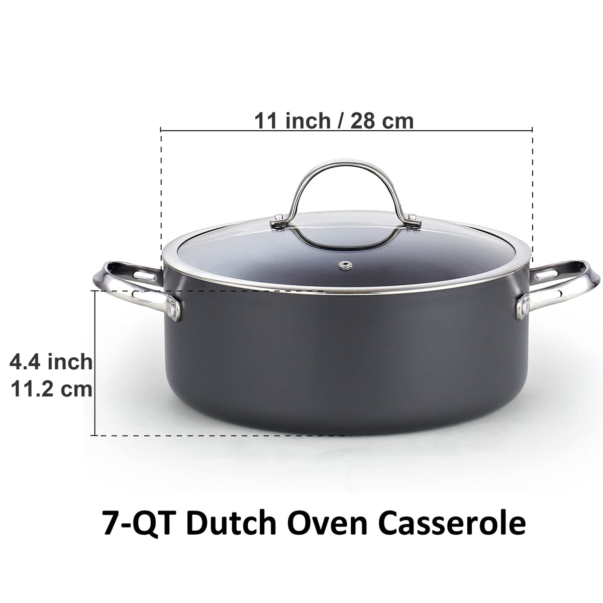 Cooks Standard 7-Quart Hard Anodized Nonstick Dutch Oven