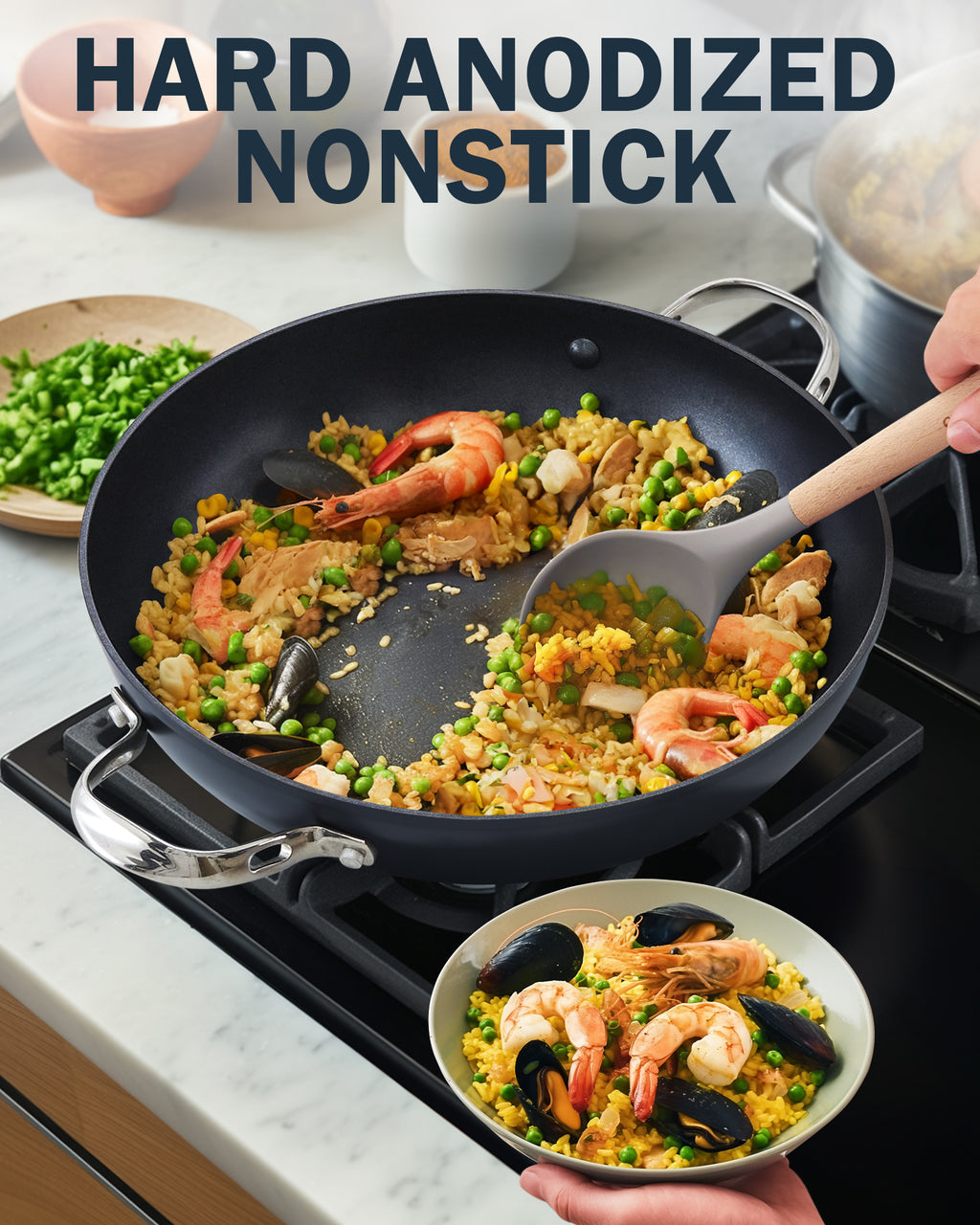 Cooks Standard 5-Quart Hard Anodized Nonstick Everyday Pan with Glass Lid