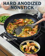 Cooks Standard 5-Quart Hard Anodized Nonstick Everyday Pan with Glass Lid