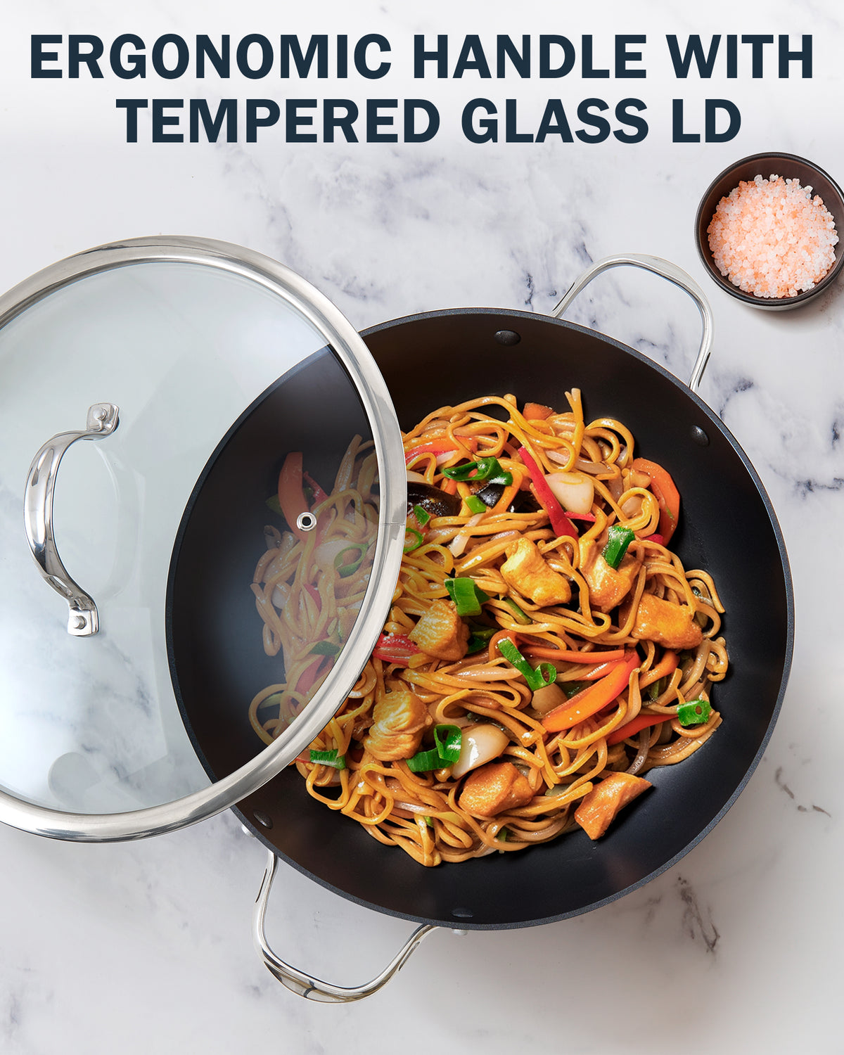 Cooks Standard 5-Quart Hard Anodized Nonstick Everyday Pan with Glass Lid