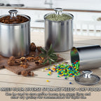 Cooks Standard 4-Piece Airtight Stainless Steel Kitchen Canister Set