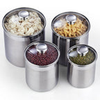 Cooks Standard 4-Piece Airtight Stainless Steel Kitchen Canister Set