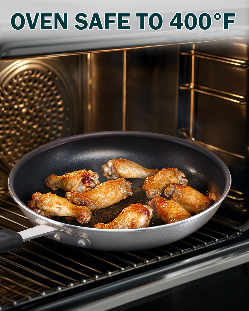 Cooks Standard Saute Pan Nonstick, Frying Pan 10-Inch Durable Heavy Duty Professional Aluminum Non-Stick Skillet Pan