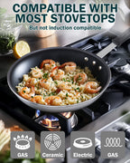 Cooks Standard Saute Pan Nonstick, Frying Pan 10-Inch Durable Heavy Duty Professional Aluminum Non-Stick Skillet Pan