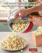 Cook N Home 6-Quart Stovetop Popcorn Popper