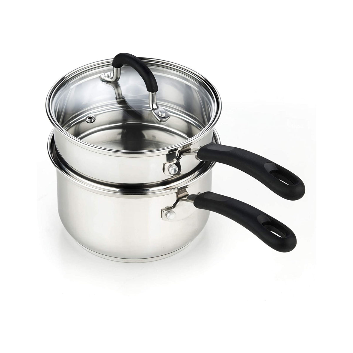 Cook N Home 2-Quart Double Boiler Set with 1.5-Quart Insert
