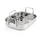 Cooks Standard 14 x 12 Inch Stainless Steel Roaster Pan with V-Shaped Rack