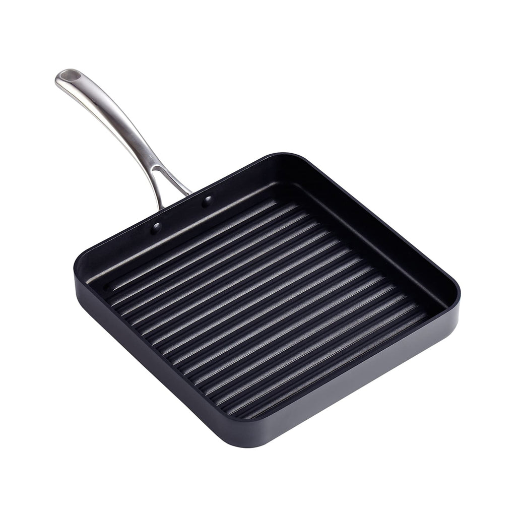 Cooks Standard 11-Inch Square Nonstick Grill Pan, Hard Anodized
