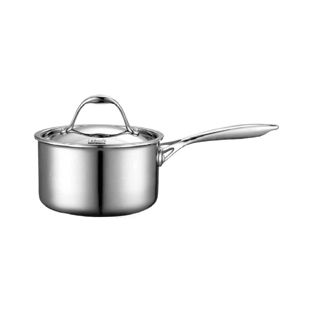 Cooks Standard Multi-Ply Clad Stainless Steel Saucepan with Lid, 1.5/3-Quart, Induction Compatible