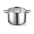 Cook N Home 8 Quart Tri-Ply Clad Stainless Steel Stockpot with Lid