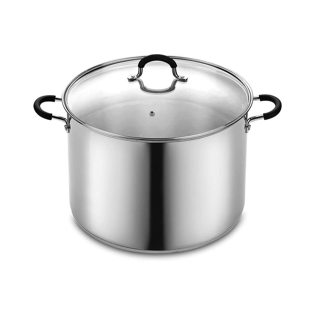 Cook N Home 24-Quart Stainless Steel Stockpot with Glass Lid