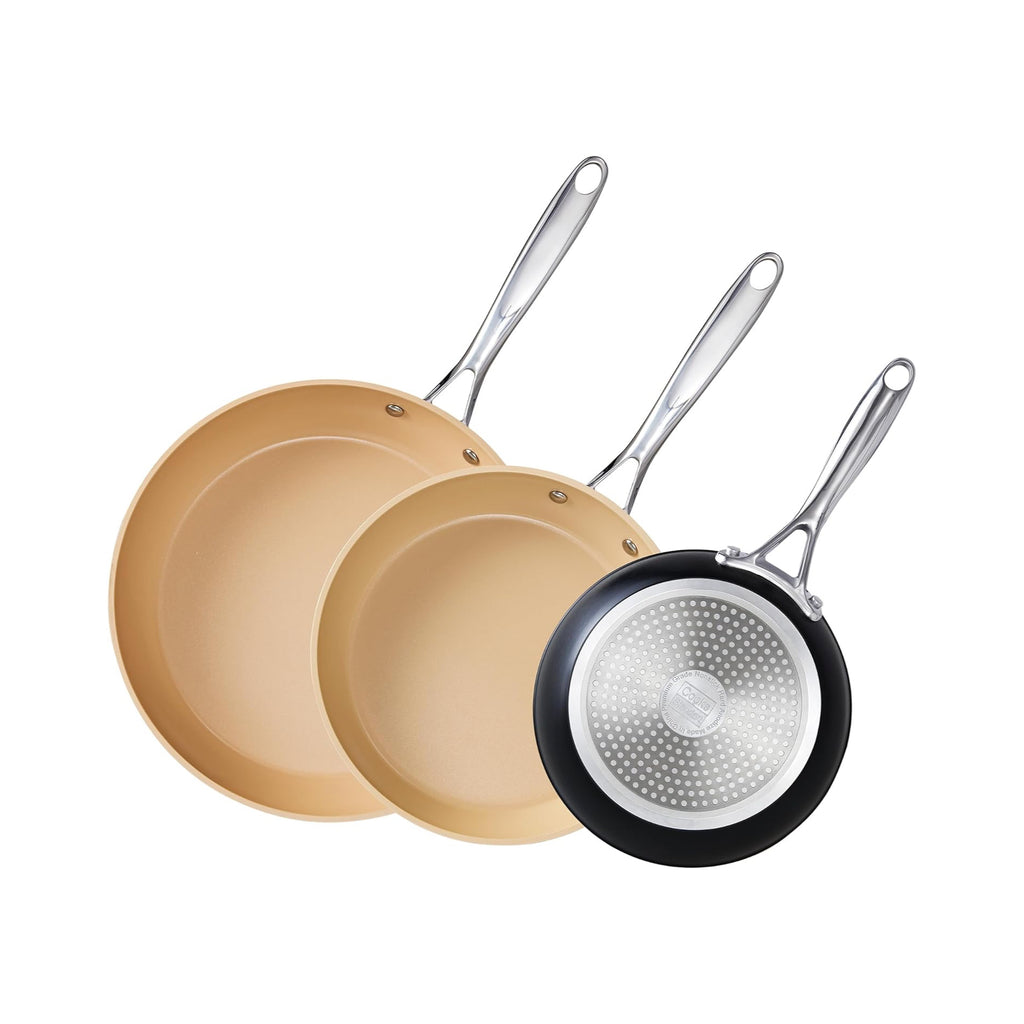 Cooks Standard 3-Piece Hard Anodized Ceramic Nonstick Frying Pan Set