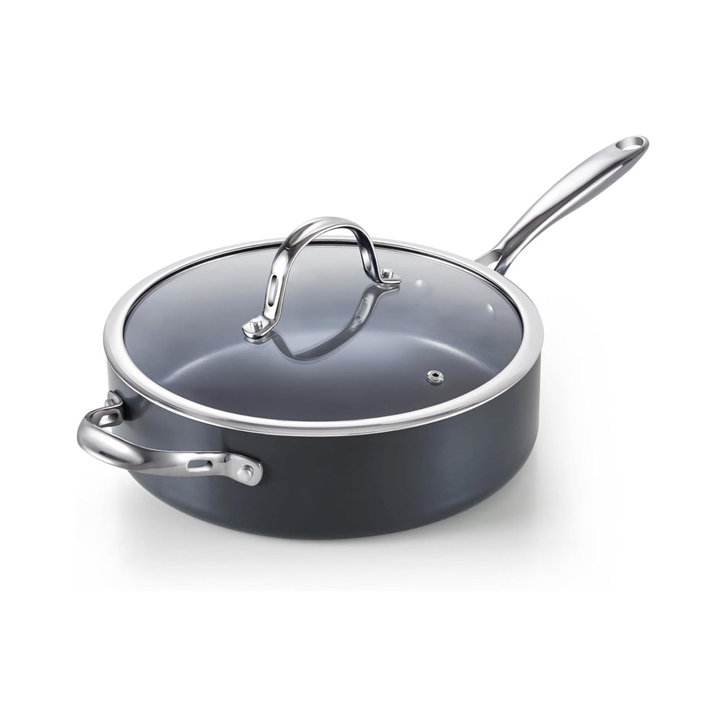 Cooks Standard 4-Quart Hard Anodized Ceramic Nonstick Deep Sauté Pan with Lid