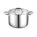 Cook N Home 6-Quart Tri-Ply Clad Stainless Steel Stockpot with Glass Lid